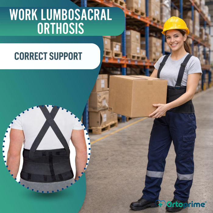 Lumbosacral Work Support with Straps | Adjustable Brace