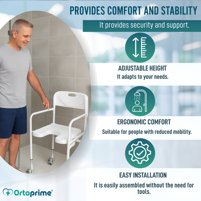 U-Shaped Shower Chair | Foldable Bath Seat