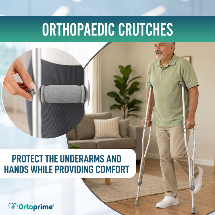 Adult Underarm Crutches | Adjustable Aluminium Crutches Pack x2