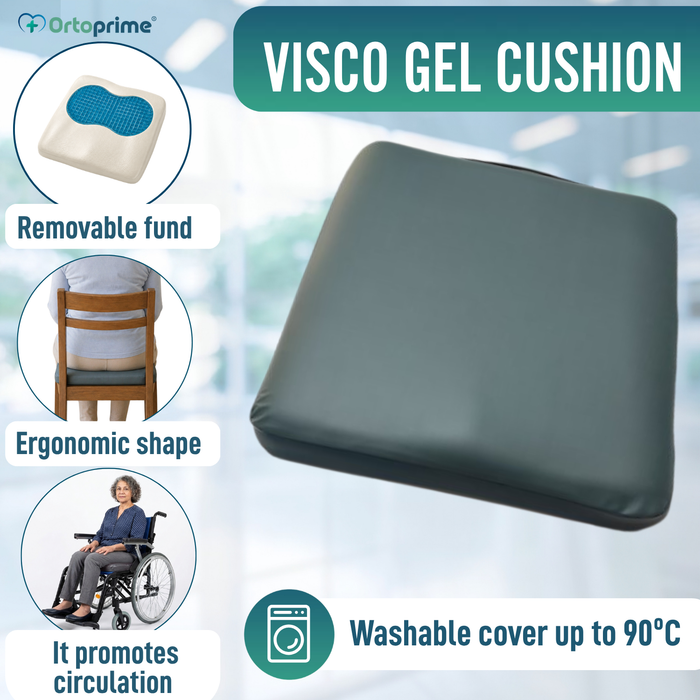 Visco Gel Anti-Bedsore Cushion for Wheelchair 85 kg/m³