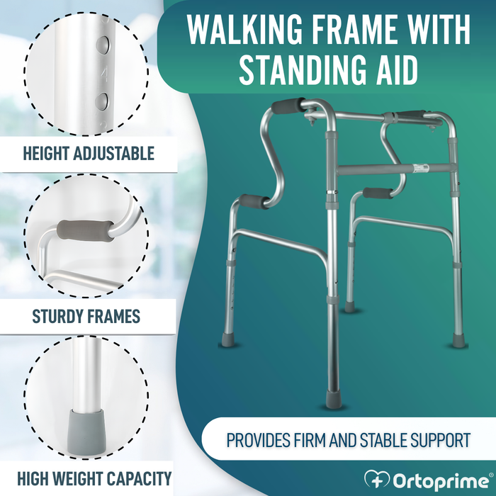 Adult Walker with Incorporator | Foldable Aluminium Walker