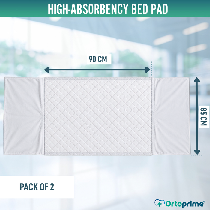 Pack of 2 Washable Absorbent Bed Pads 90cm Plus 4.65 L/m²