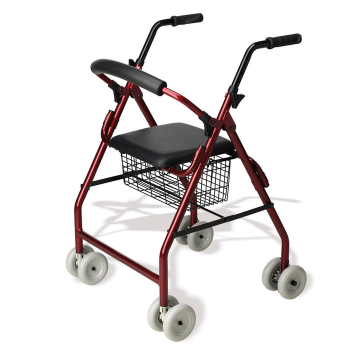 portable-rollator-with-seat-and-brakes-burgundy-ortoprime-uk
