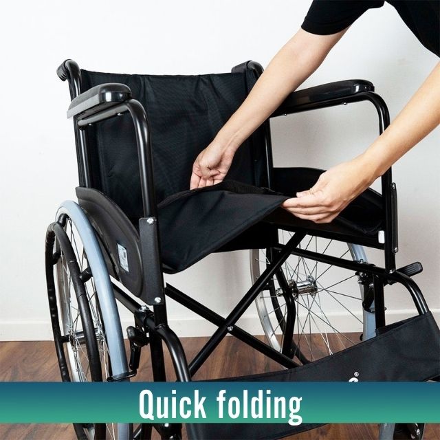 Lightweight Self-Propelling Folding Wheelchair for Adults