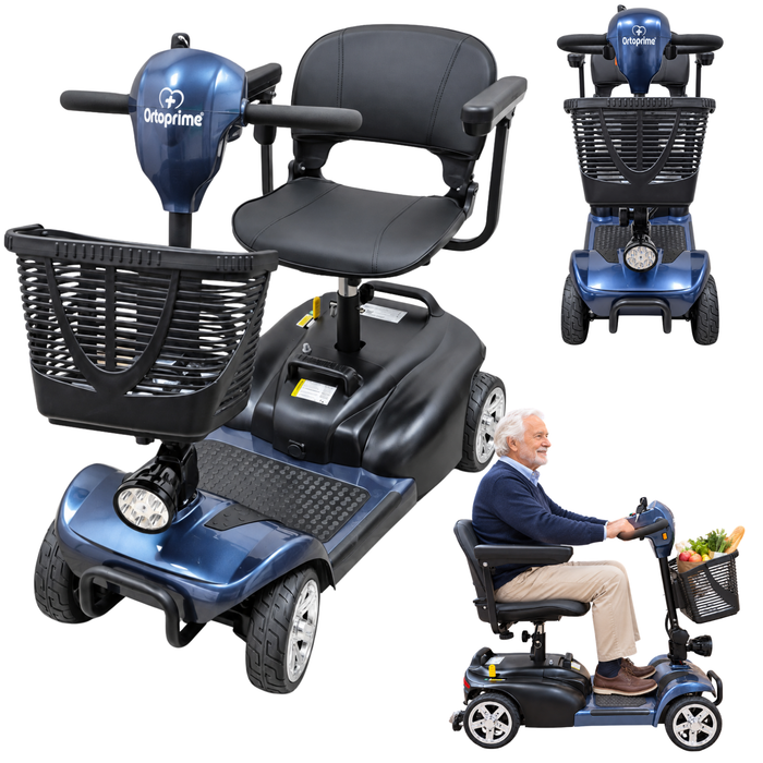 4-Wheel Mobility Scooter | Removable Battery & Portable