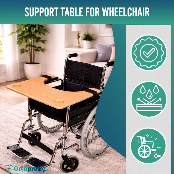Wheelchair Tray | Portable Table with Cup Holder