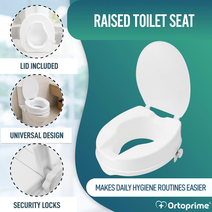 Toilet Riser with or without Lid | Supports 223kg
