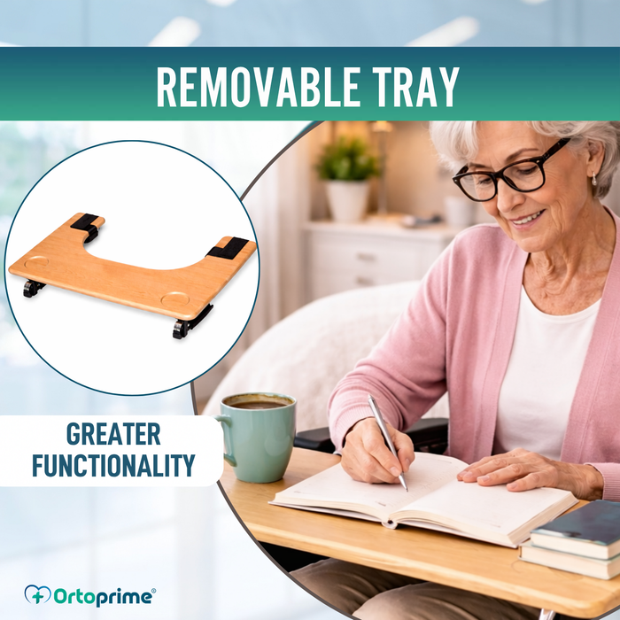 Wheelchair Tray | Portable Table with Cup Holder