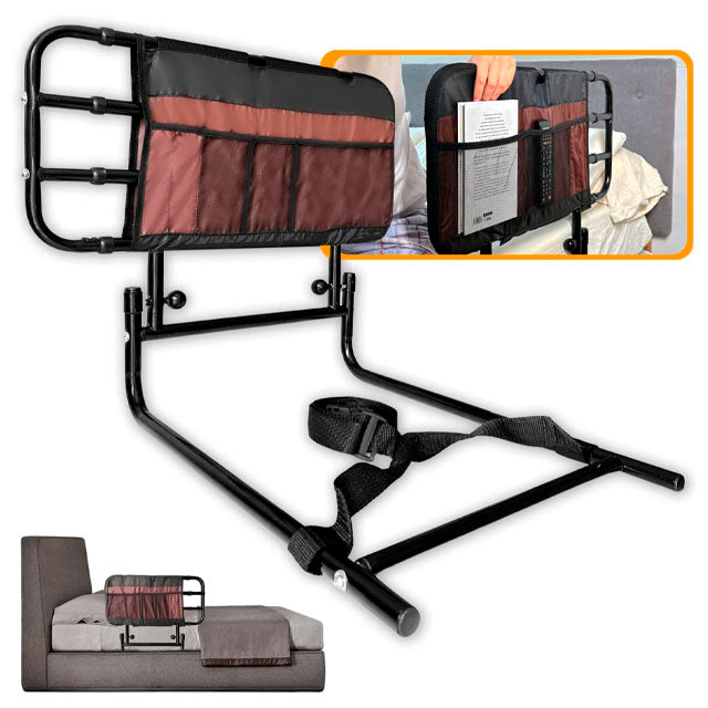 safety-bed-rail-with-pockets-adult-bedside-support-ortoprime-uk