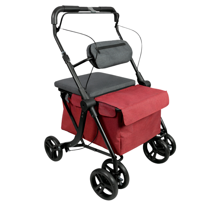 Folding Shopping Trolley Walker | Built-in Seat