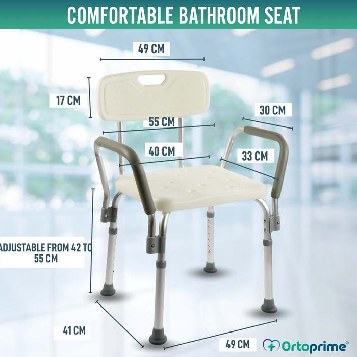 Comfort Shower Chair with Armrests