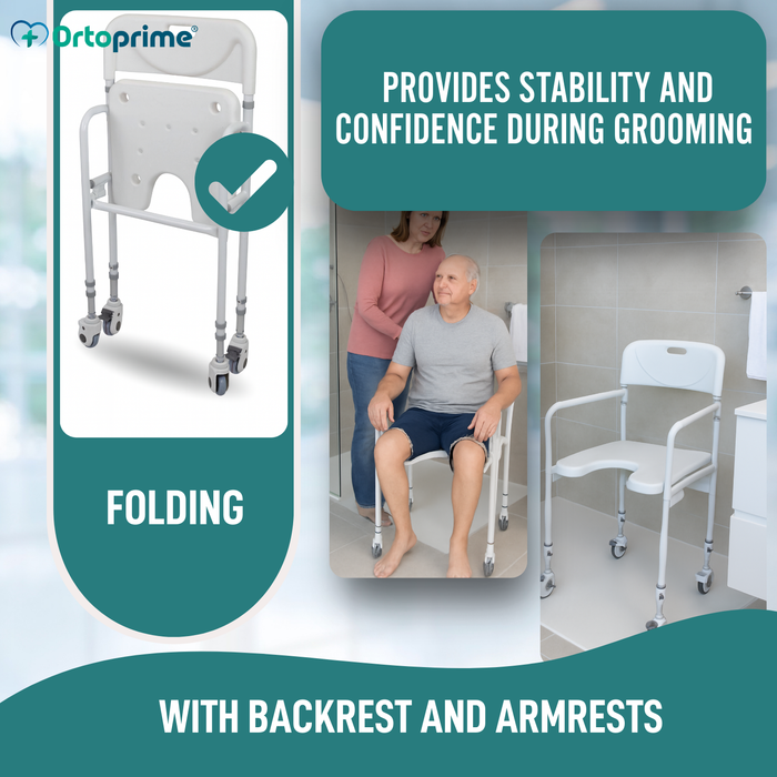 U-Shaped Shower Chair | Foldable Bath Seat