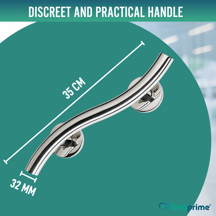 Bathroom Support Bar in Stainless Steel | 35 cm