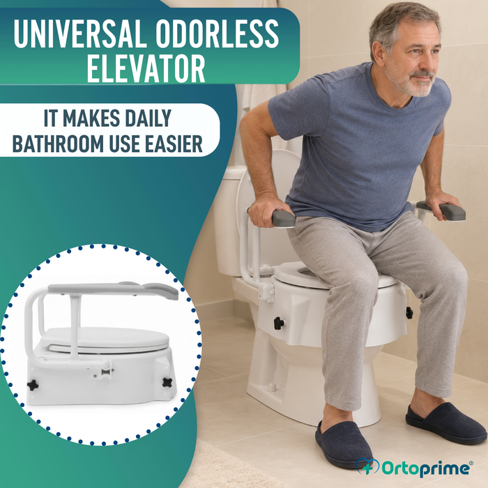 Angled Toilet Riser Adjustable Height 6–10–15 cm Resistance