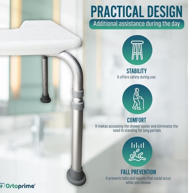 u-shaped-shower-seat-adjustable-height-for-bathroom-safety-ortoprime-uk