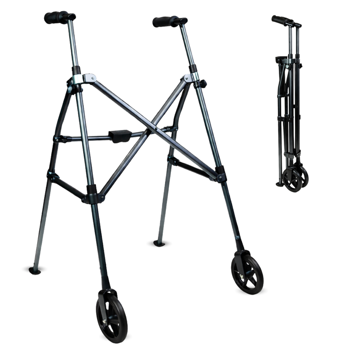Umbrella-Folding Aluminium Walking Frame | Adjustable