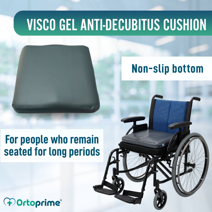 Square Visco Gel Anti-Bedsore Cushion 85 kg/m³ | Waterproof