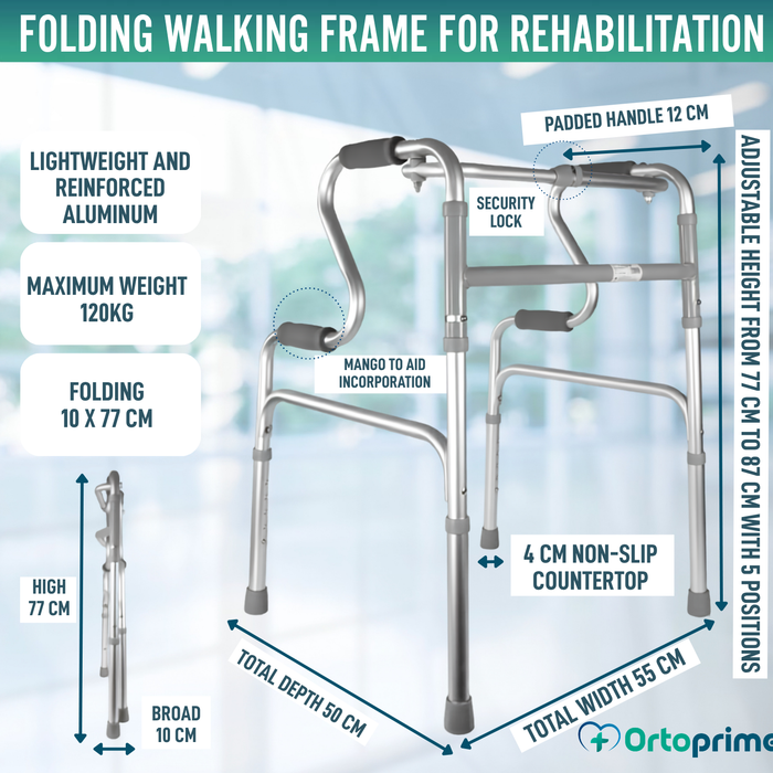 Adult Walker with Incorporator | Foldable Aluminium Walker