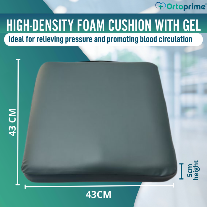 Square Visco Gel Anti-Bedsore Cushion 85 kg/m³ | Waterproof