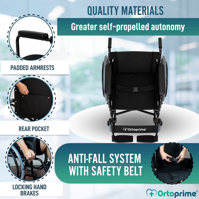 Lightweight Folding Wheelchair for Adults Self-propelling