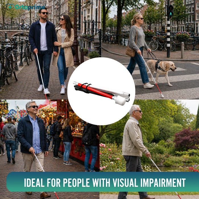 Folding Aluminium Guide Cane for Visually Impaired